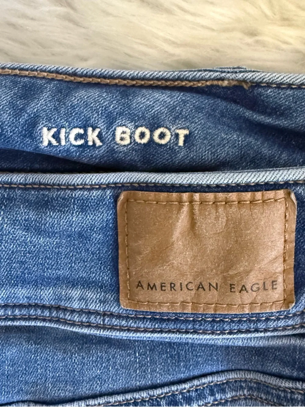 American Eagle Kick Boot Jeans Size 12 Next Level Stretch High Rise Flare